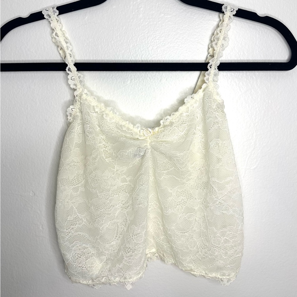 Cream Lace Top